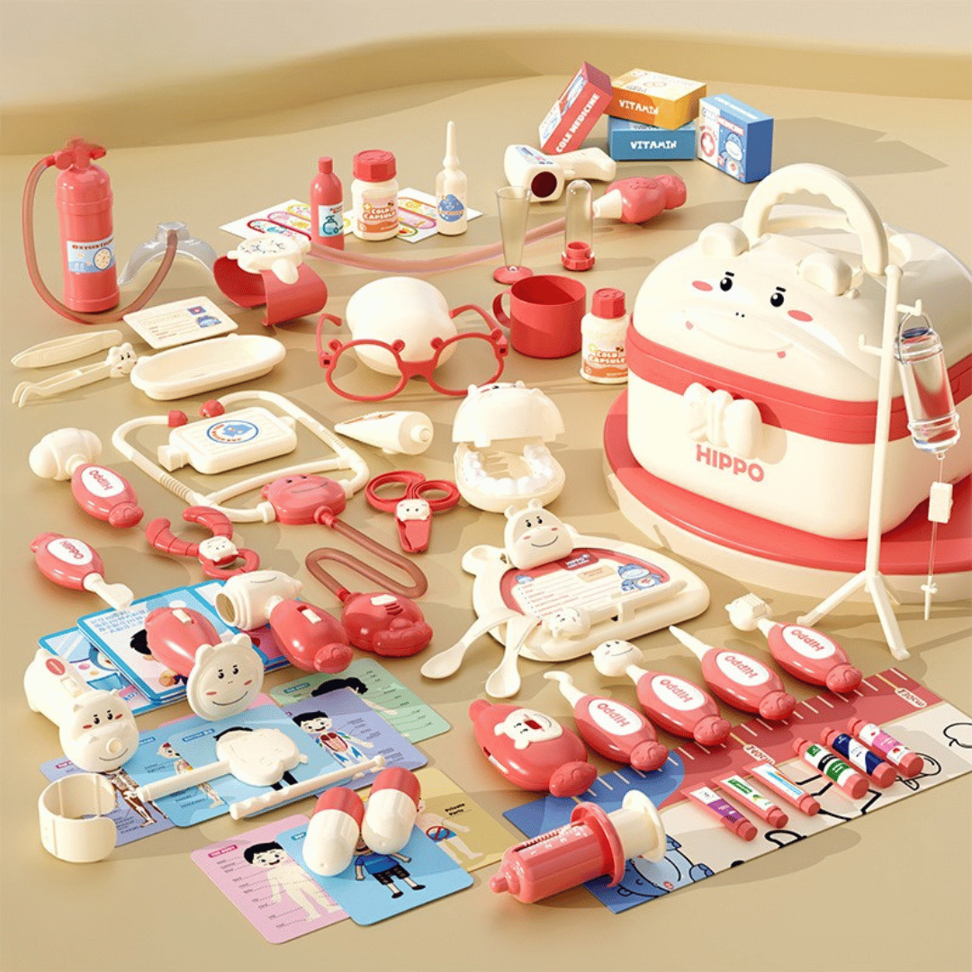 Hippo Doctors Set™ - Mini Docteurs en Action - Kit Docteur Jouet