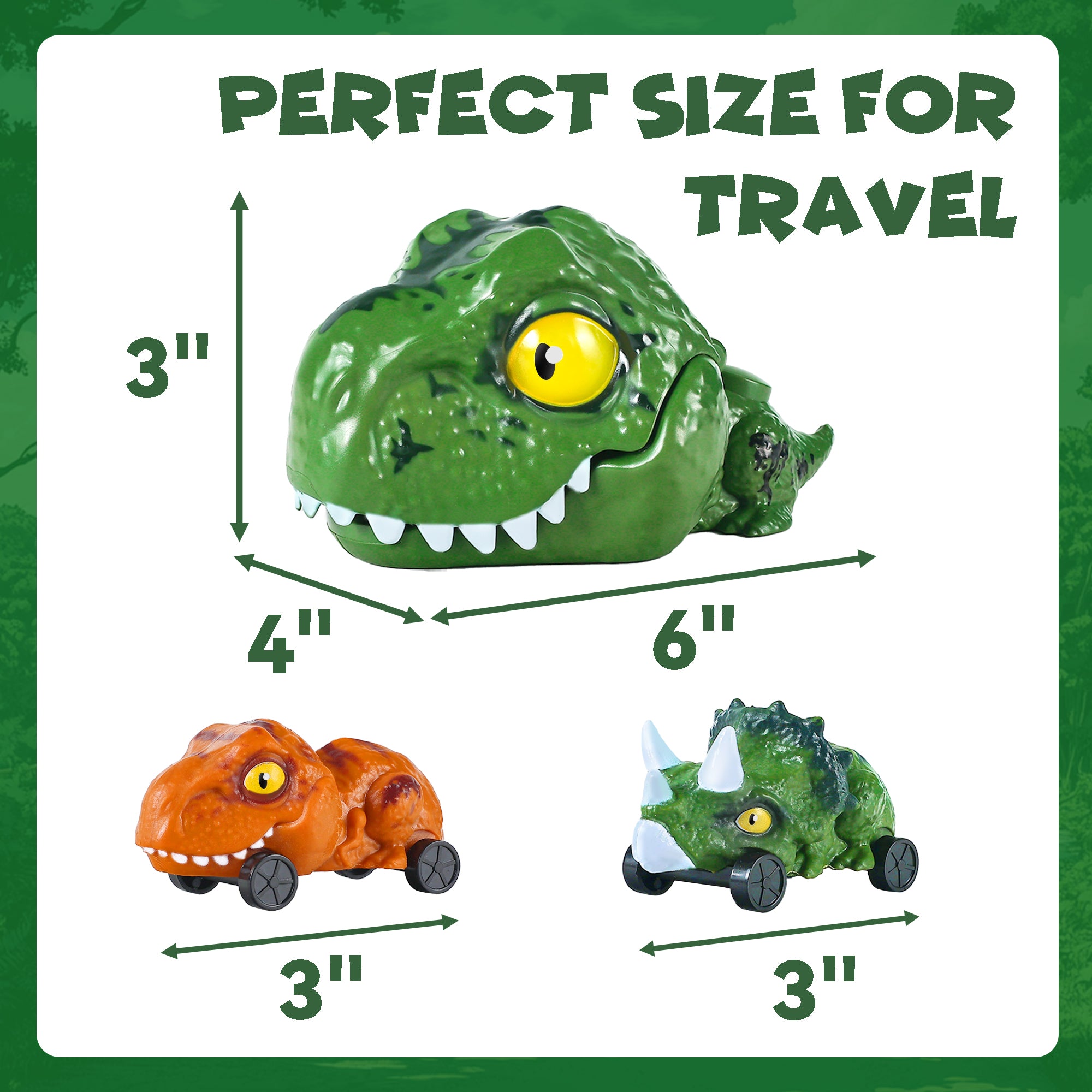 Juguete de coche lanzador de dinosaurios Fidtoy para niños