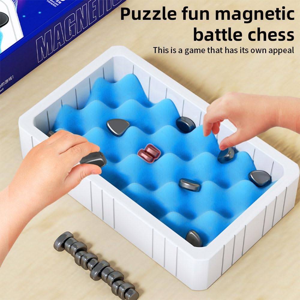 Juego de mesa familiar de ajedrez magnético 2 en 1