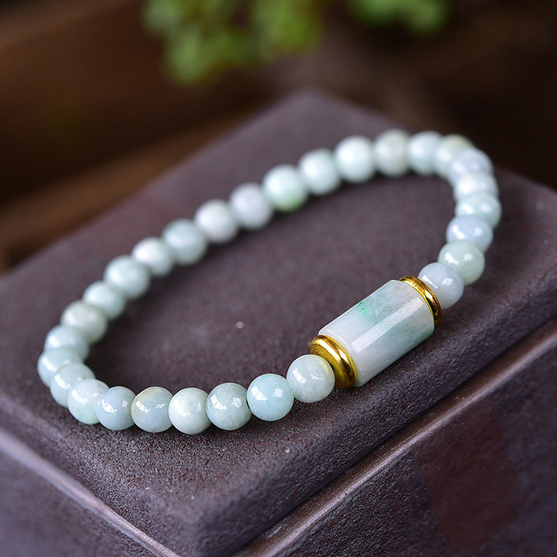 Buddha Stones Natural Jade Luck Prosperity Bracelet Bracelet BS 3