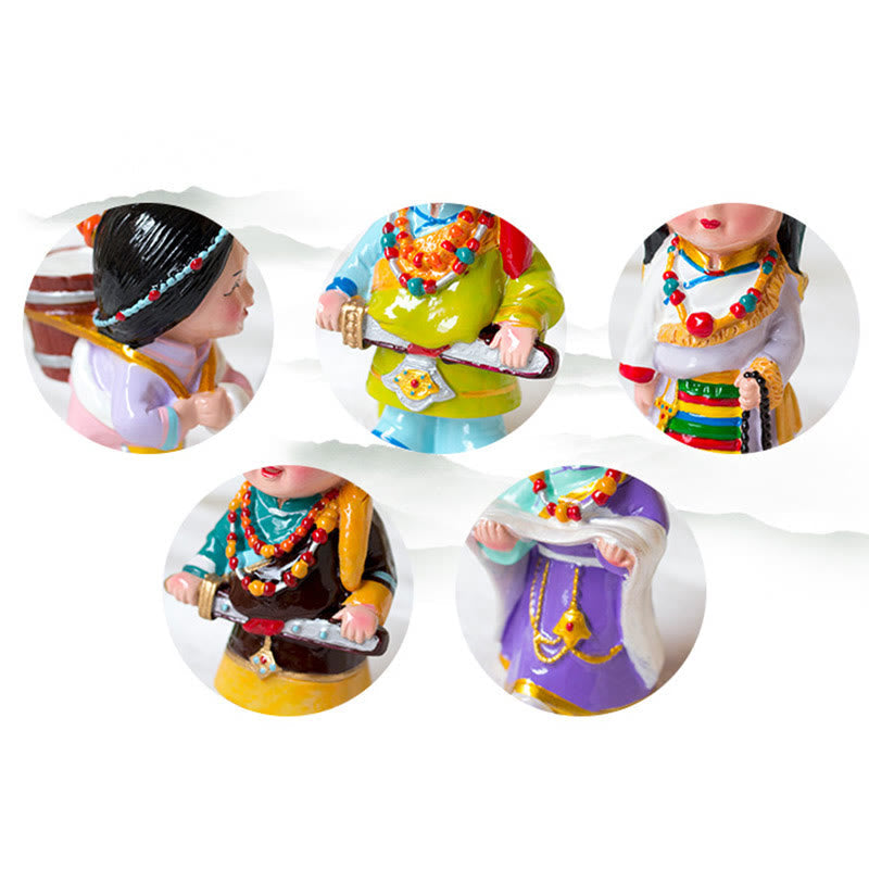 Buddha Stones Hand Painted Tibetan Figures Creative Home Office Car Decoration Ornament Desk Decoration BS 29