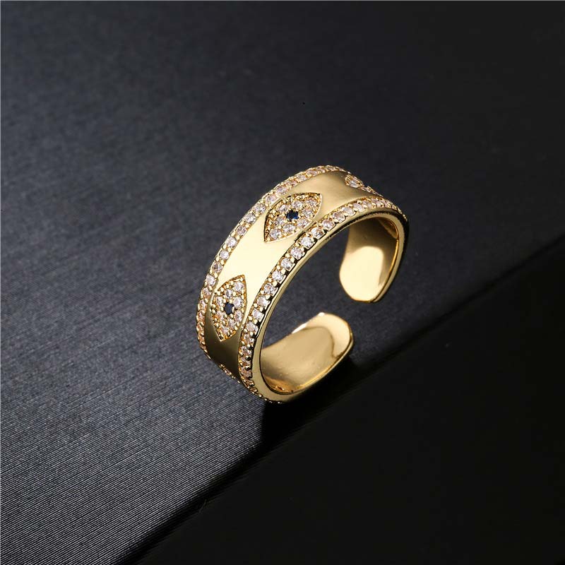 Buddha Stones Evil Eye Luck Blessing Copper Ring Rings BS 1