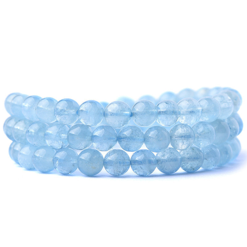 Buddha Stones Natural Aquamarine Peace Healing Bracelet Bracelet BS 13