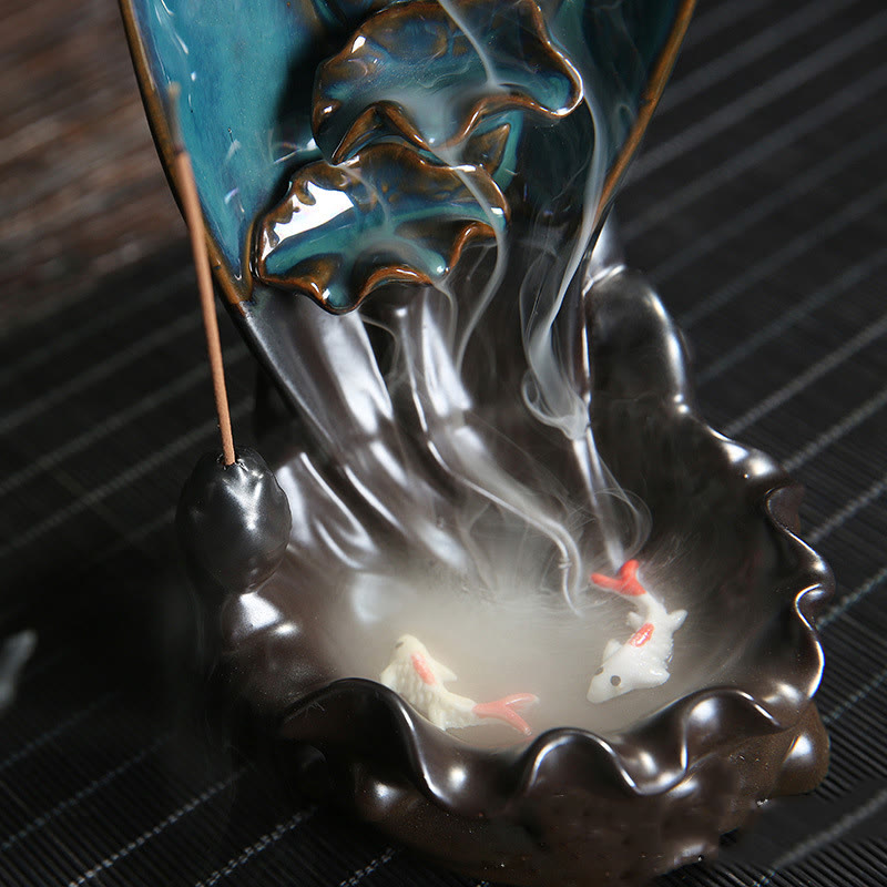 Buddha Stones Waterfall Incense Burner Backflow Incense Holder Incense Burner BS 5