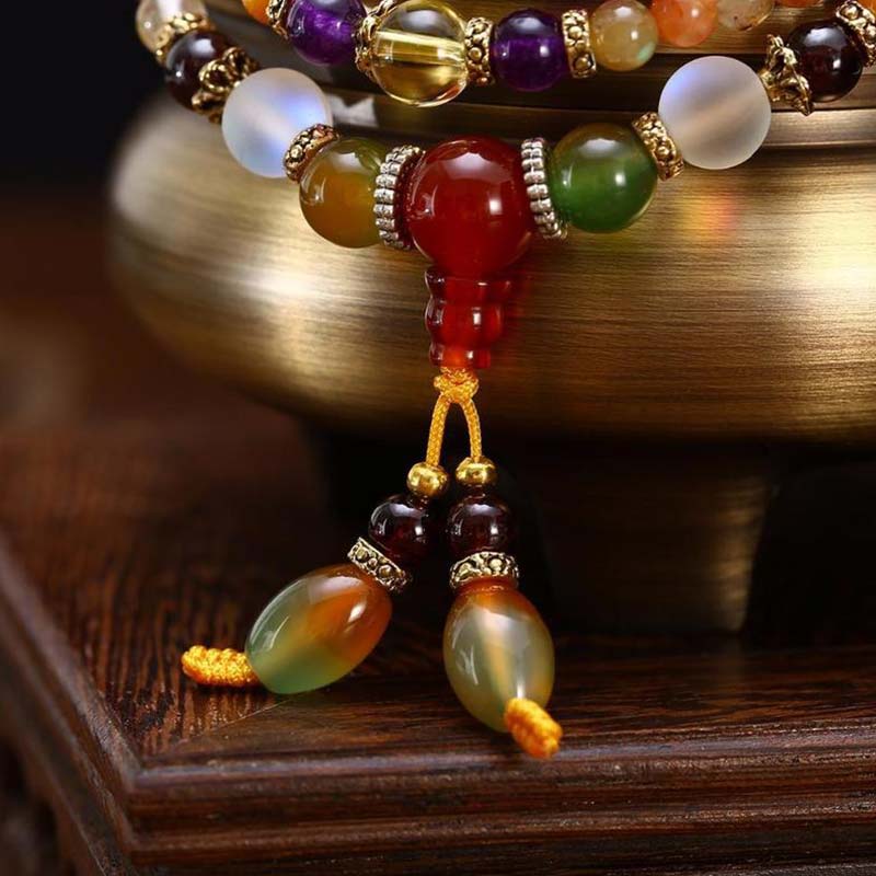 Buddha Stones The 108 Quartz Healing Mala Bracelet Bracelet BS 3