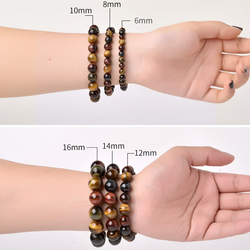 Bracelet de protection positive en œil-de-tigre naturel Foviel