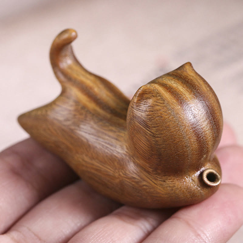 Buddha Stones Green Sandalwood Cute Cat Pattern Soothing Stick Incense Burner Decoration Incense Burner BS 6