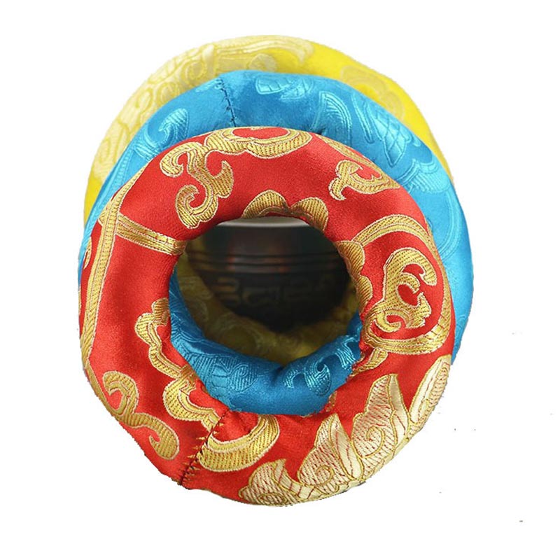 Buddha Stones Tibetan Singing Bowl Handcraft Cushion Decoration - image 6