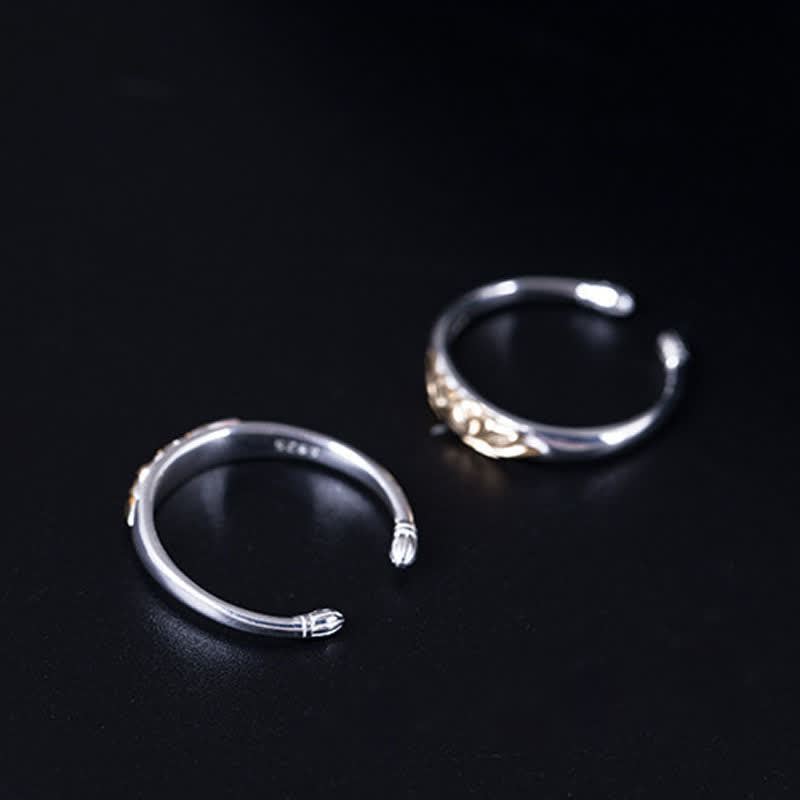 Foviel 925 Sterling Silber Lotus Blume Neuanfang Ring