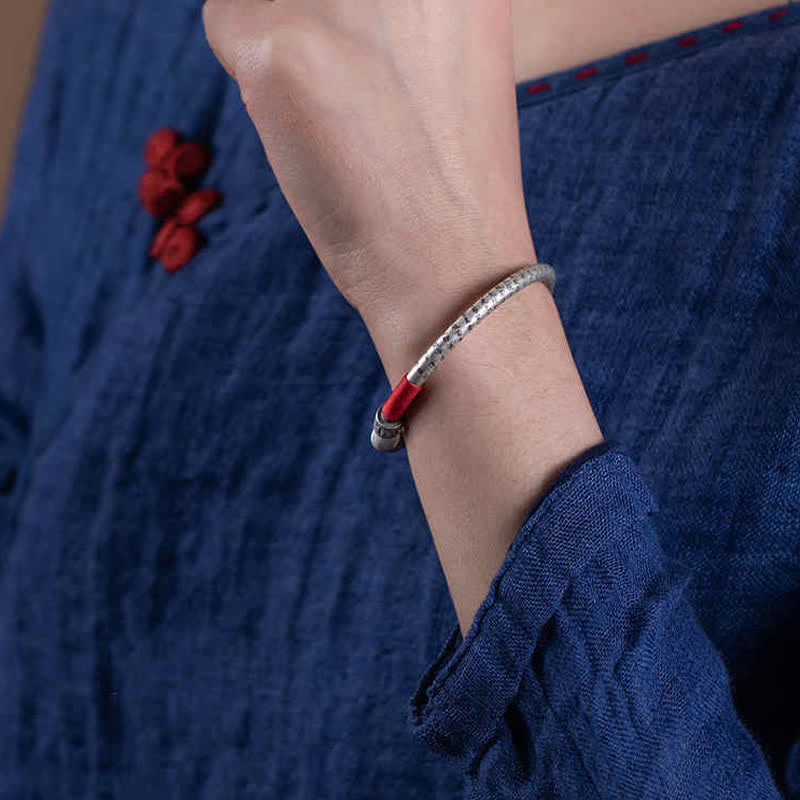 Buddha Stones Tibet Om Mani Padme Hum Luck Red String Bracelet Bangle Bracelet Bangle BS 1