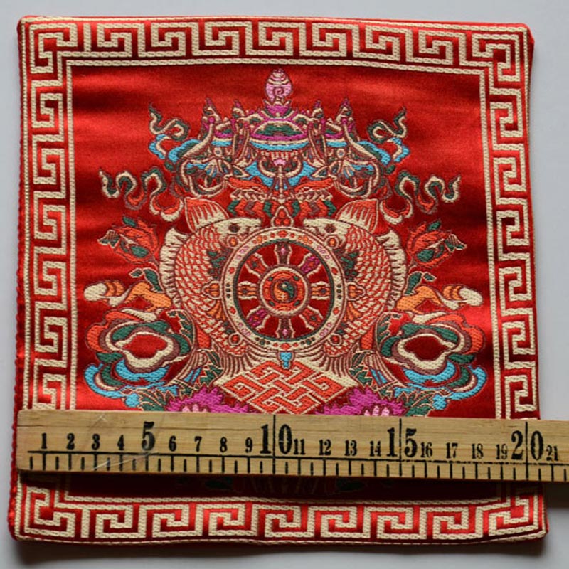 Buddha Stones Prayer Altar Mat Healing Meditation Vajra Auspicious Symbols Prayer Altar BS 16