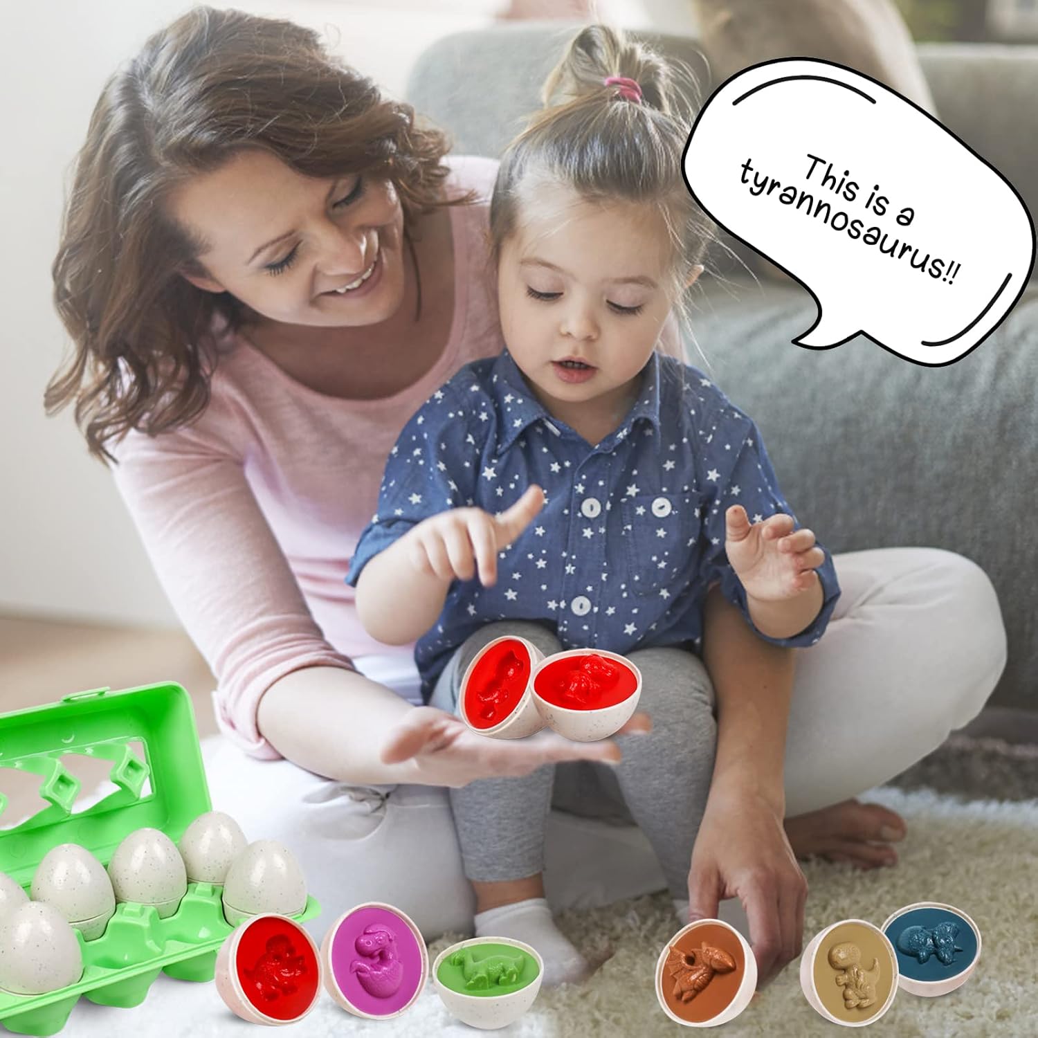 Huevos Montessori de juguete