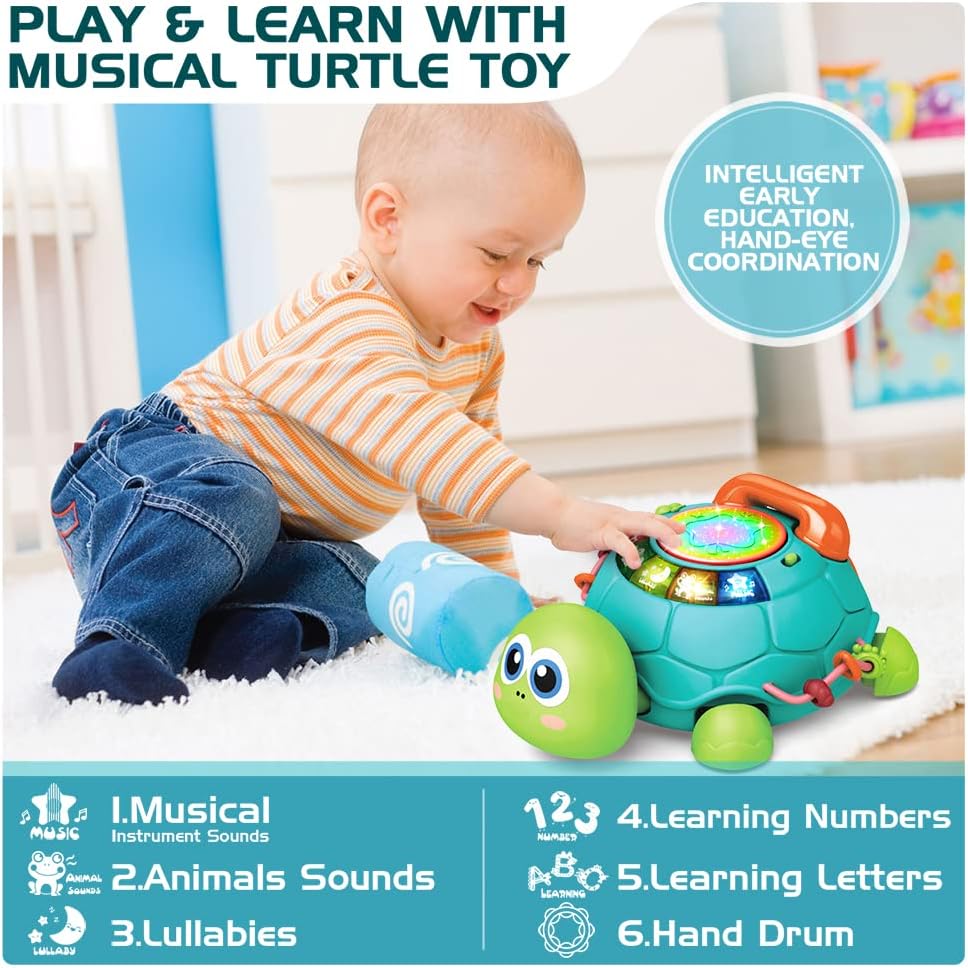 Fidtoy Crawling Turtle Musical Baby Toy