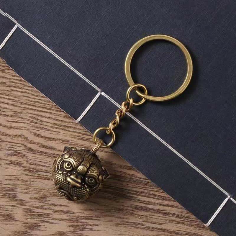 Buddha Stones PiXiu Wealth Copper Key Chain Key Chain BS PiXiu Metal Ring