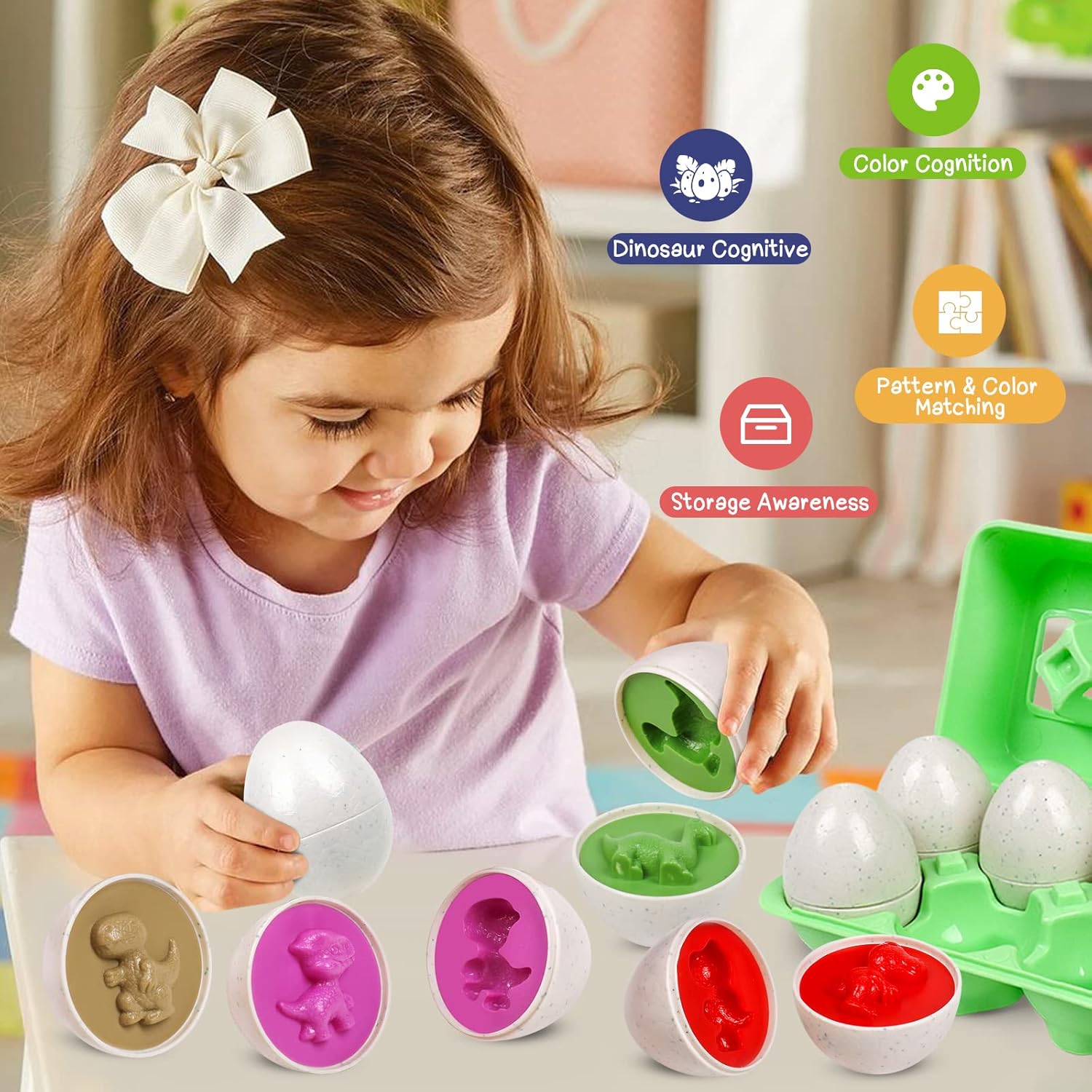 Huevos Montessori de juguete