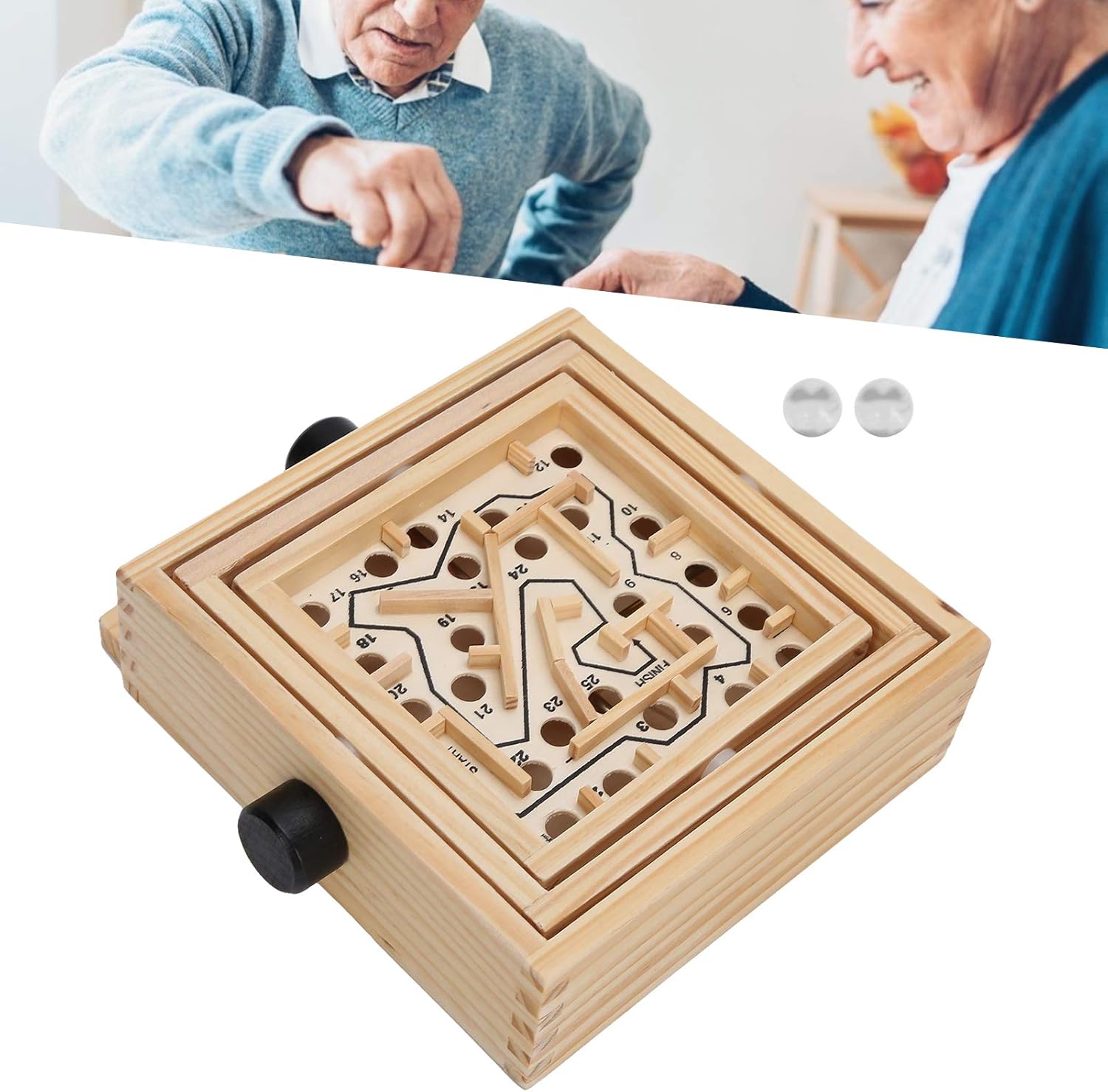 Fidtoy Labyrinthe en Bois Jeu de Société pour Enfants