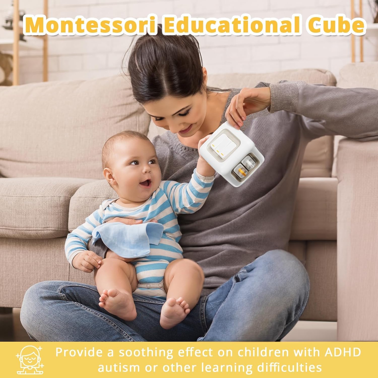 Fidtoy Montessori Busy Cube for Babies and Toddlers