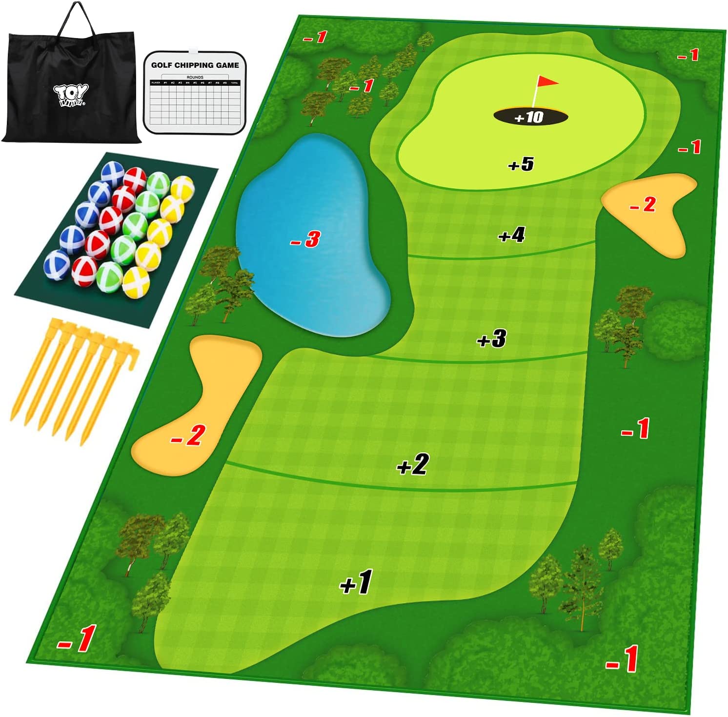 Juego de golf Chipping de Fidtoy con pelotas adhesivas para la diversión familiar