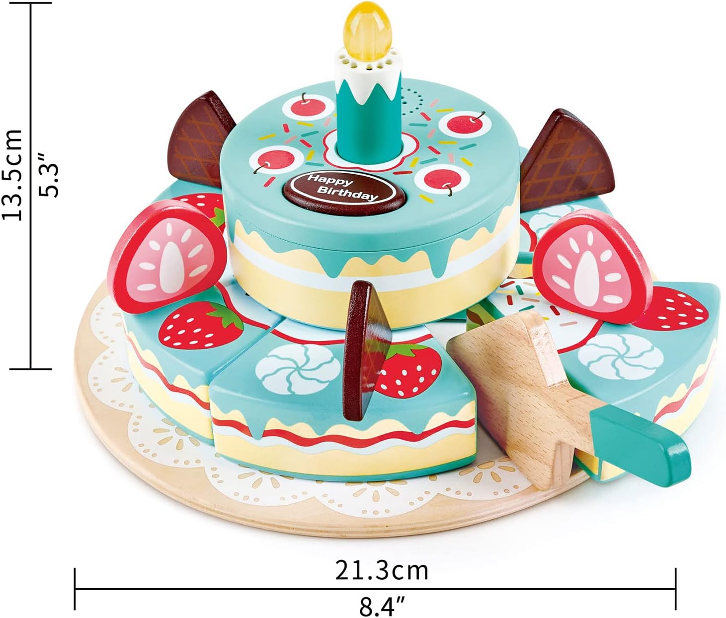 Fidtoy Juguete Interactiva Pastel de Cumpleaños con Luz Sonido Juego de Simulación