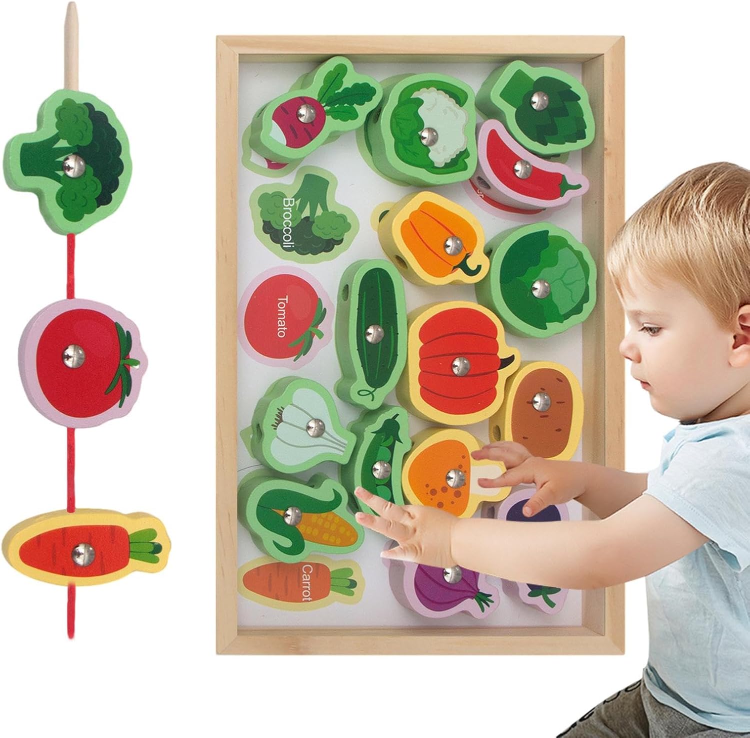 PHASZ Juego de Varillas magnéticas, Juego de Pesca para niños pequeños 2 en 1, Seguro e inofensivo, Set de Pesca Navidad Pascua Regalo de cumpleaños para niños y niñas