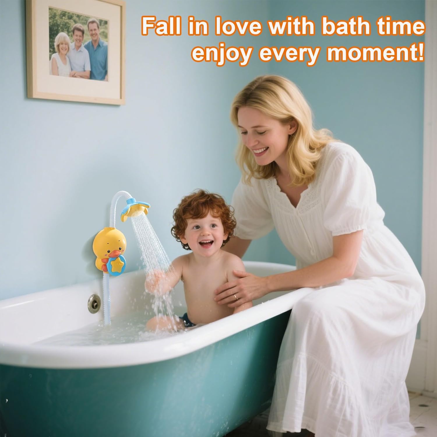 Fidtoy Pequeño Bado / Rociador de Agua Poussin – Juguete de Baño Interactivo para Niños Pequeños