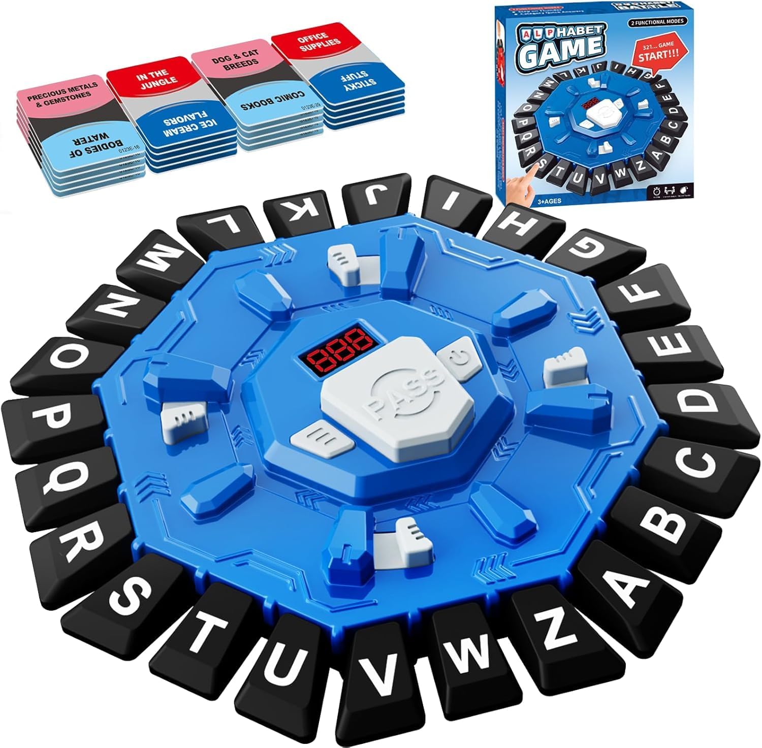 Tablero de ajedrez alfabético con temporizador, juego familiar de desafío de palabras rápido Tapple - 813