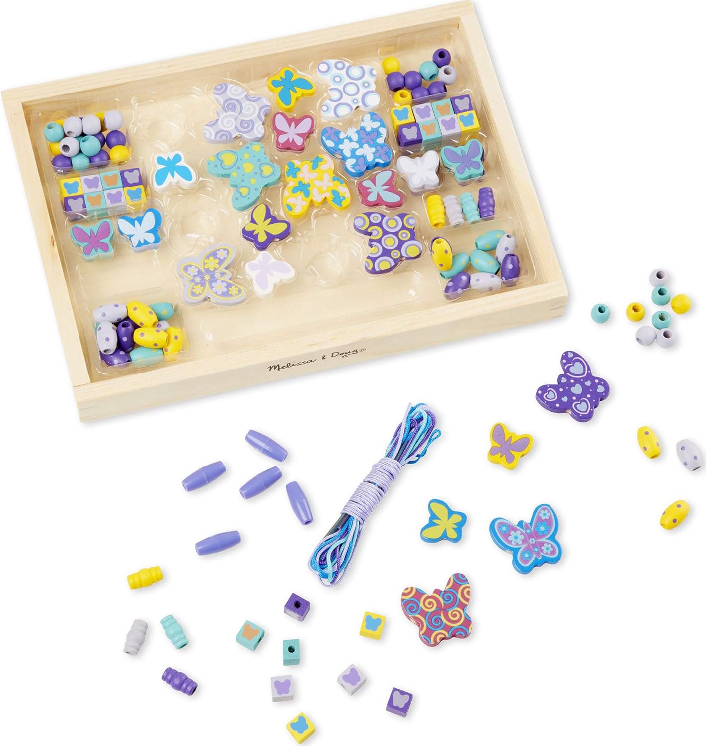 Set de Cuentas de Madera de Mariposa Fidtoy para la Fabricación de Joyas para Niños