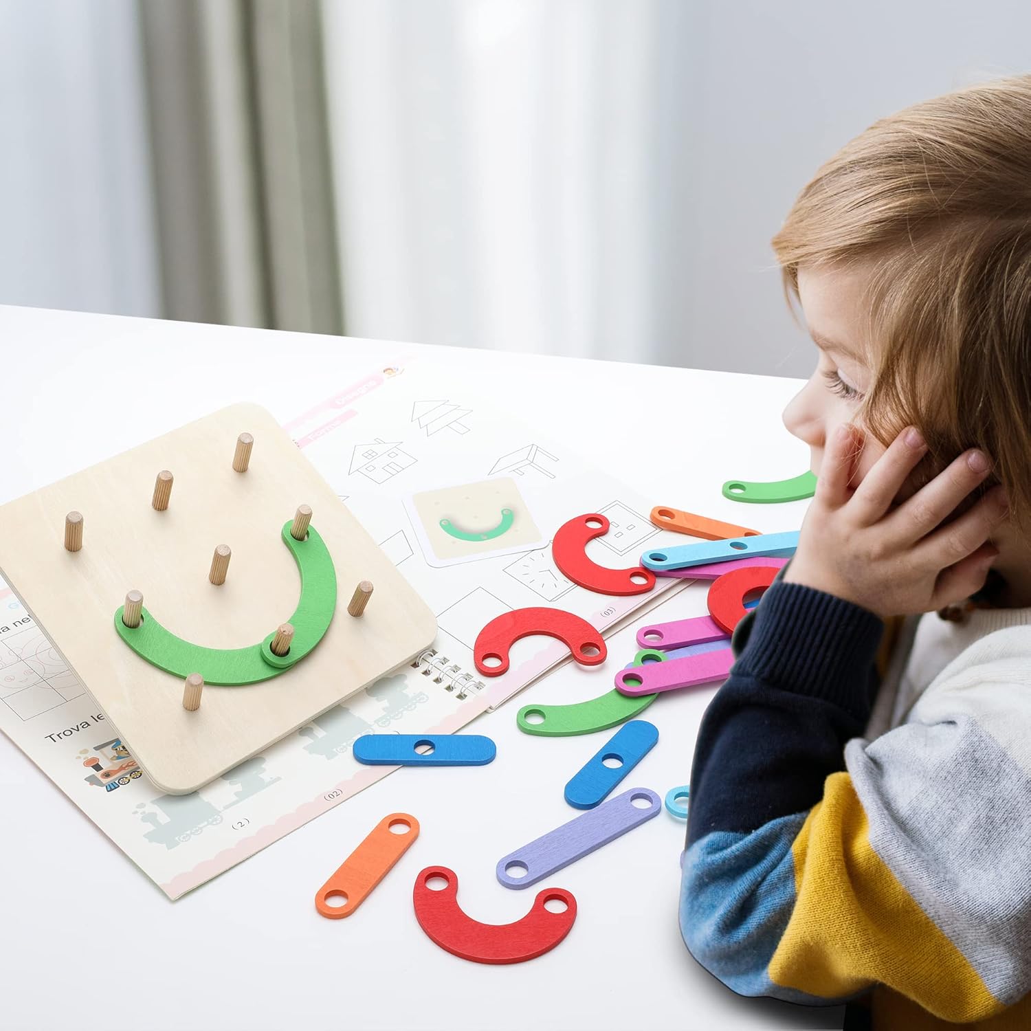Fidtoy Numbers and Letters Jigsaw Puzzle Wooden Toy