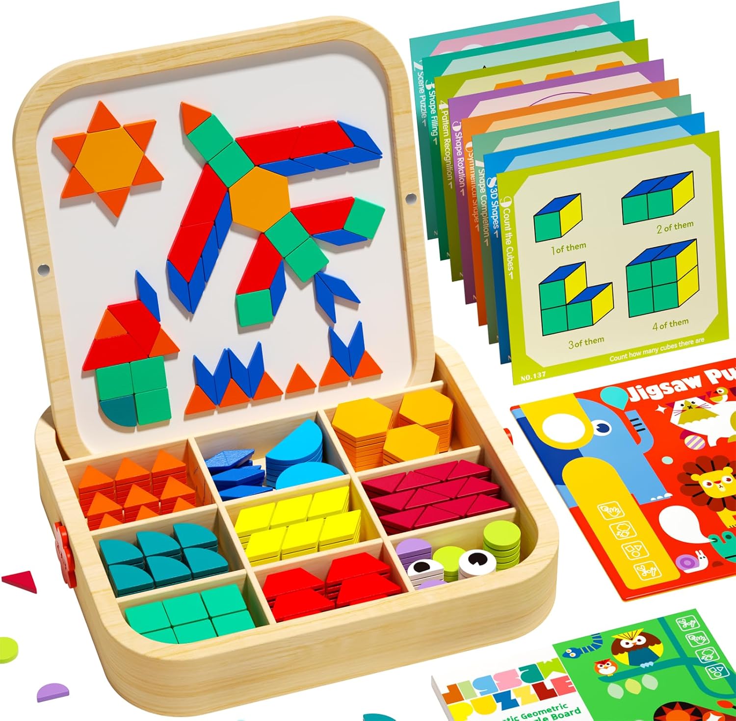 Fidtoy Puzle Magnético Tangram Bloques Juguete Educativo para Niños