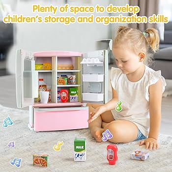 Fidtoy Mini Refrigerador de Juguete – Cocina de Juguete con Luz y Música para Niños de 3+ Años
