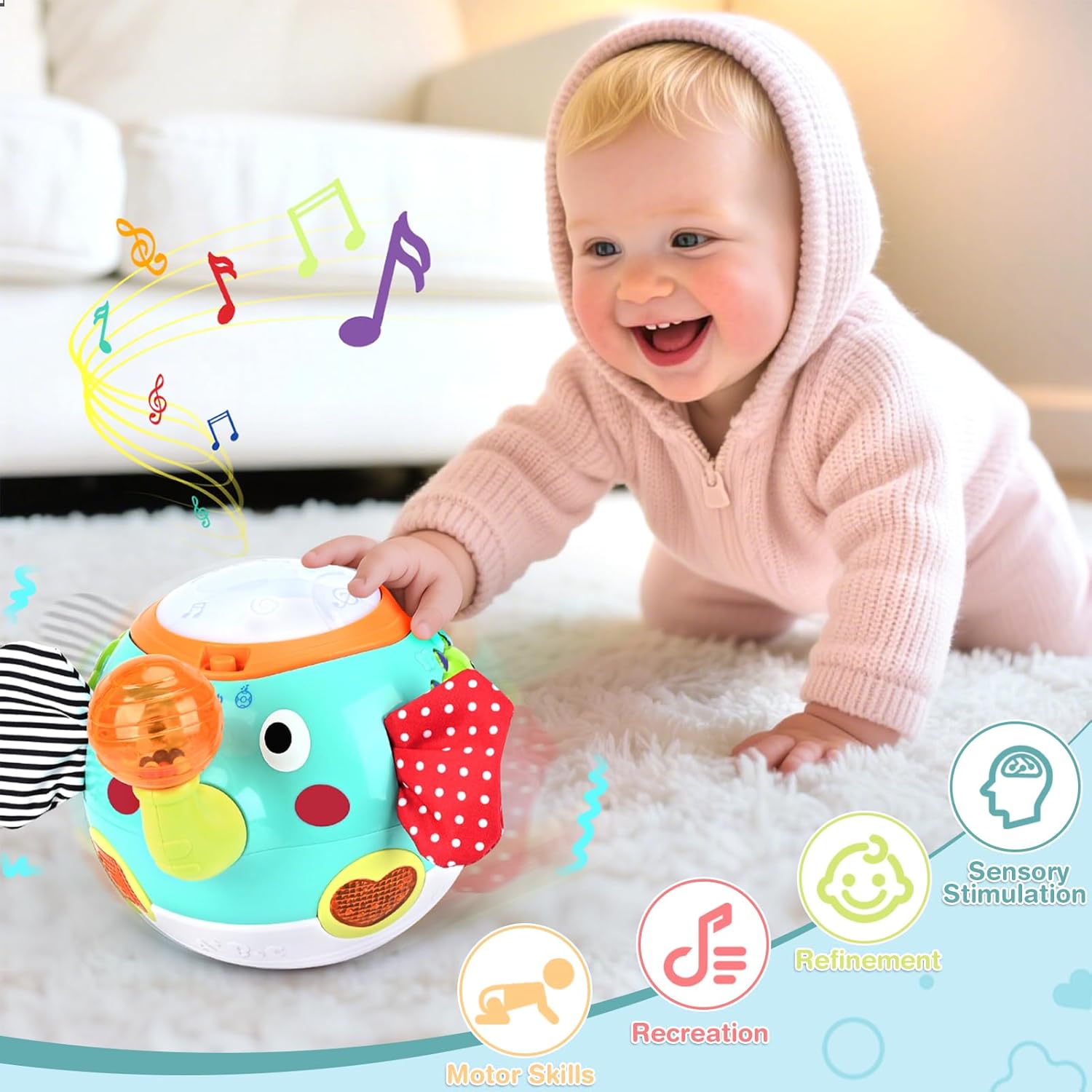 Fidtoy Interactive Elephant Crawling & Dancing Toy
