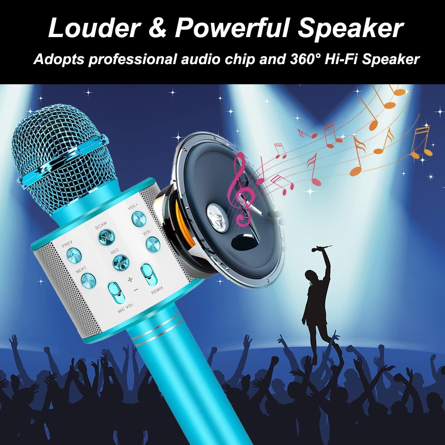 Micrófono Inalámbrico de Karaoke para Niños