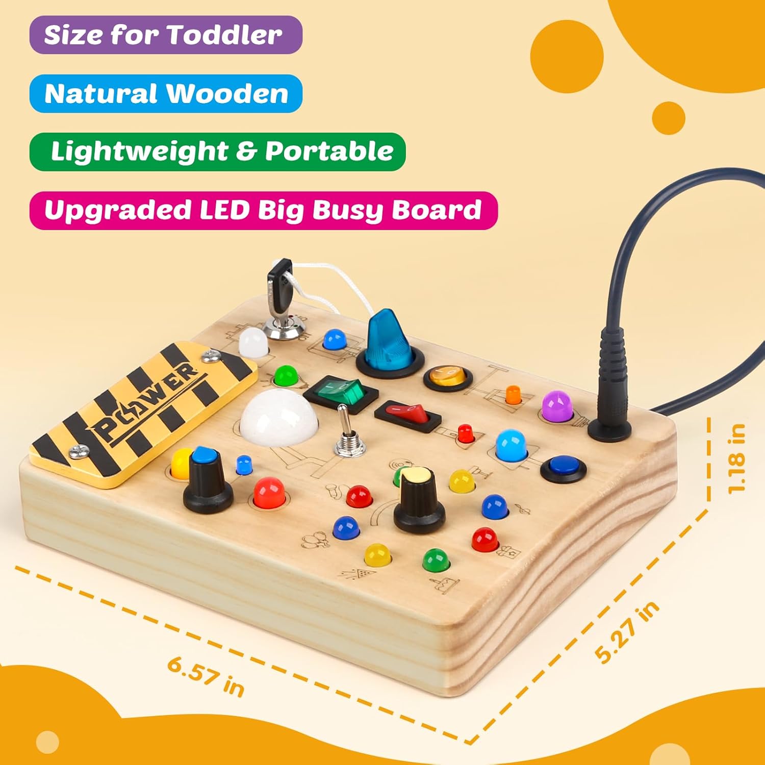 LED Montessori Busy Board - Sensory Learning Toy for Toddlers