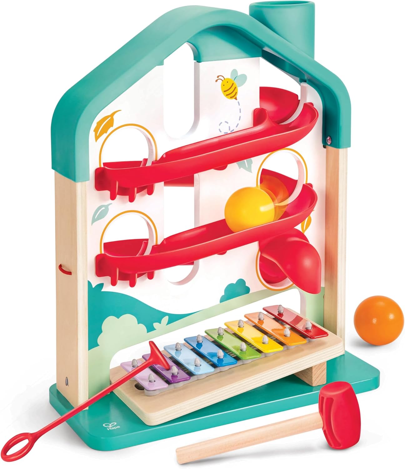 Fidtoy Circuit de billes musical Xylophone pour tout-petits Jouet d'apprentissage