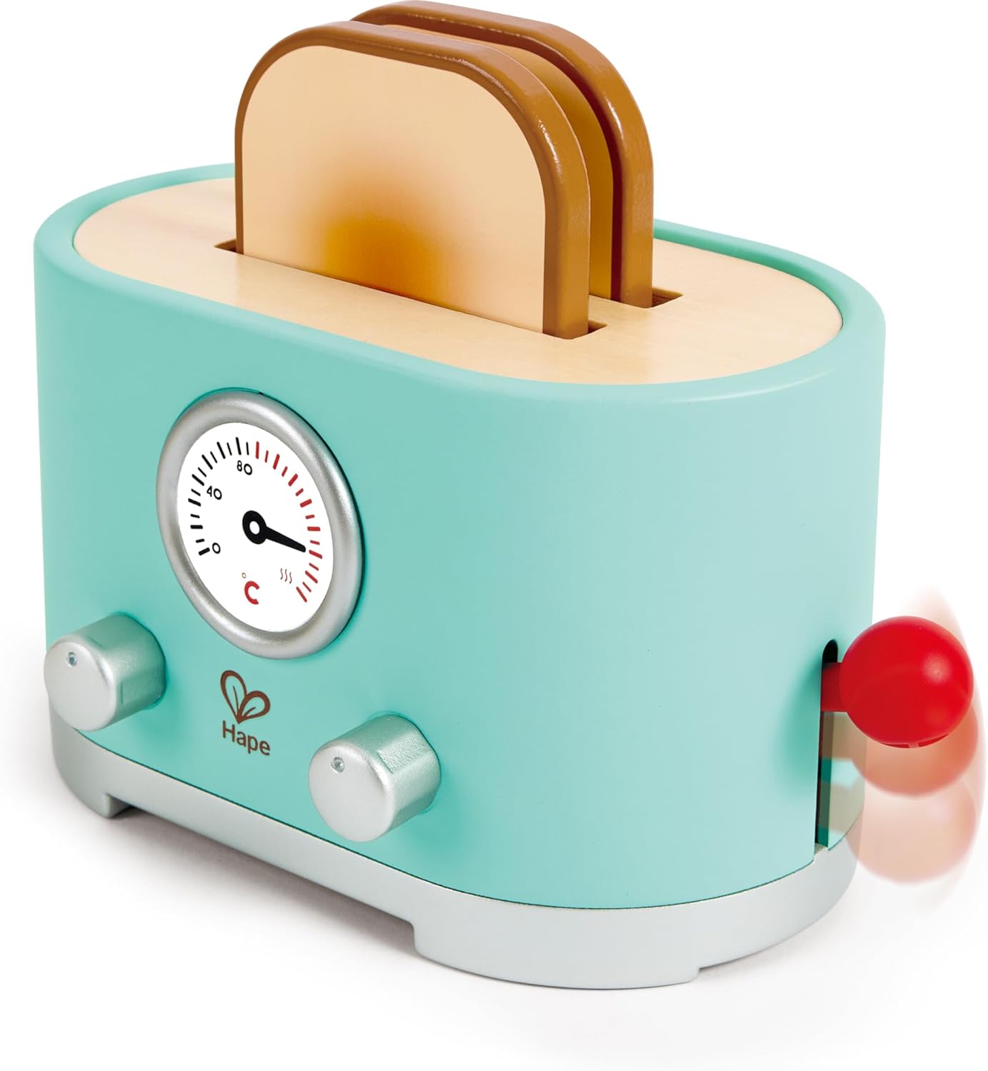 Fidtoy Wooden Toaster Toy Set Kids Pretend Kitchen Play Food