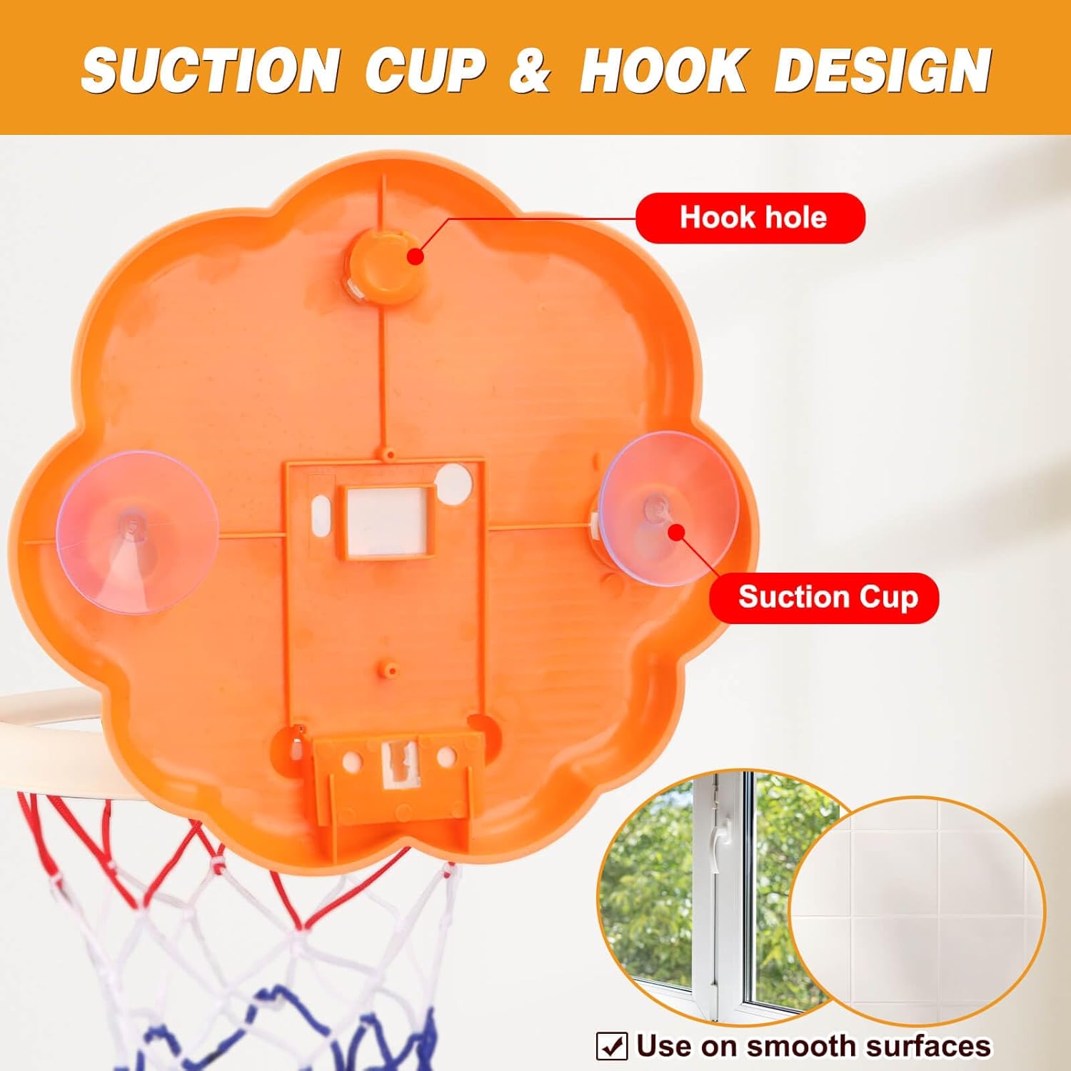 Fidtoy Children Fun Lion Basketball Playset – Adjustable Wall Mounted Basketball Hoop Toy for Kids Indoor Outdoor Sports Play
