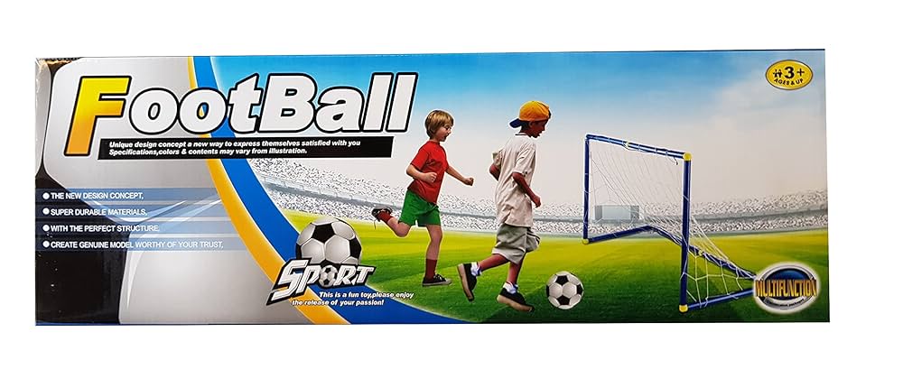 Juego de porterías de fútbol Fidtoy Junior con bomba de balón para niños