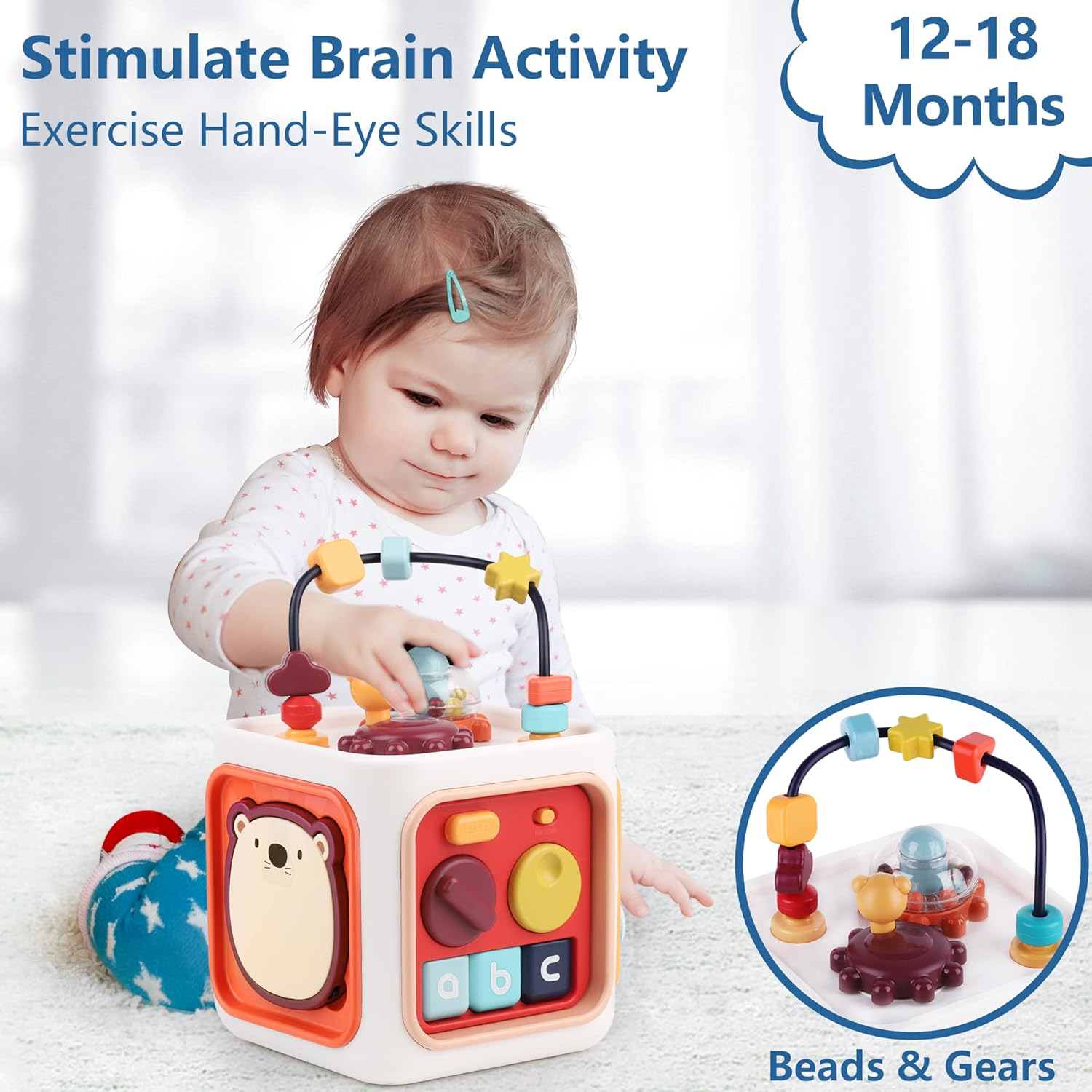Cubo de actividades 6 en 1 Fidtoy para bebés y niños pequeños