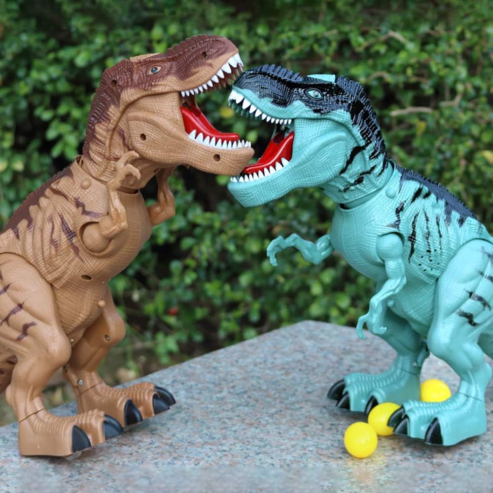Fidtoy Jouet Dinosaure T-Rex Marcheur pour Enfants – Robot Dinosaure Interactif Pondant des Œufs avec Son Rugissant, Projection 3D, Jet de Brume d'Eau, Yeux Lumineux et Alimentation par Piles AA