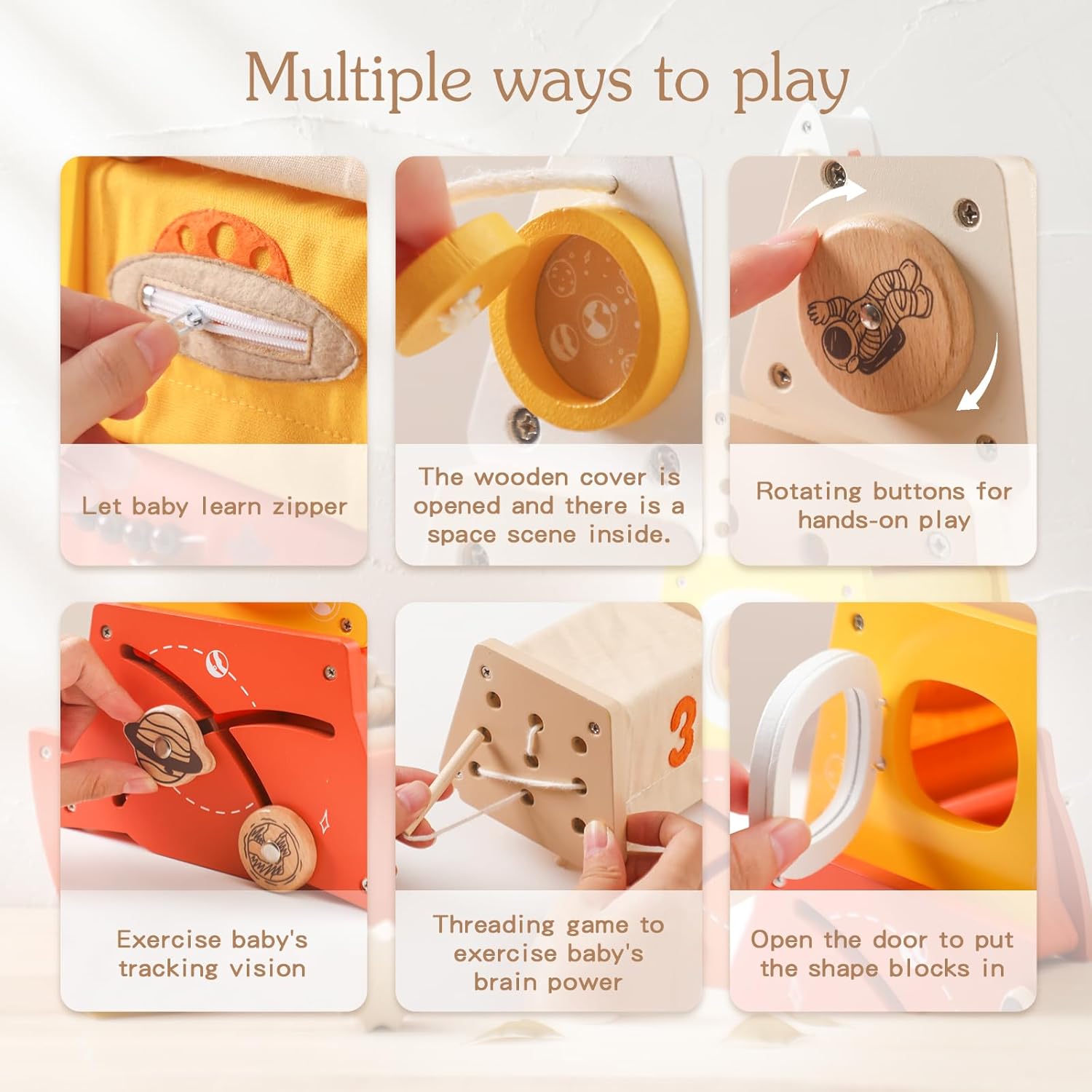 Fidtoy Wooden Stacking Nesting Toy Montessori Stacking Blocks for Toddlers Color Sorting Balance Learning Toy Fine Motor Skills Educational Gift