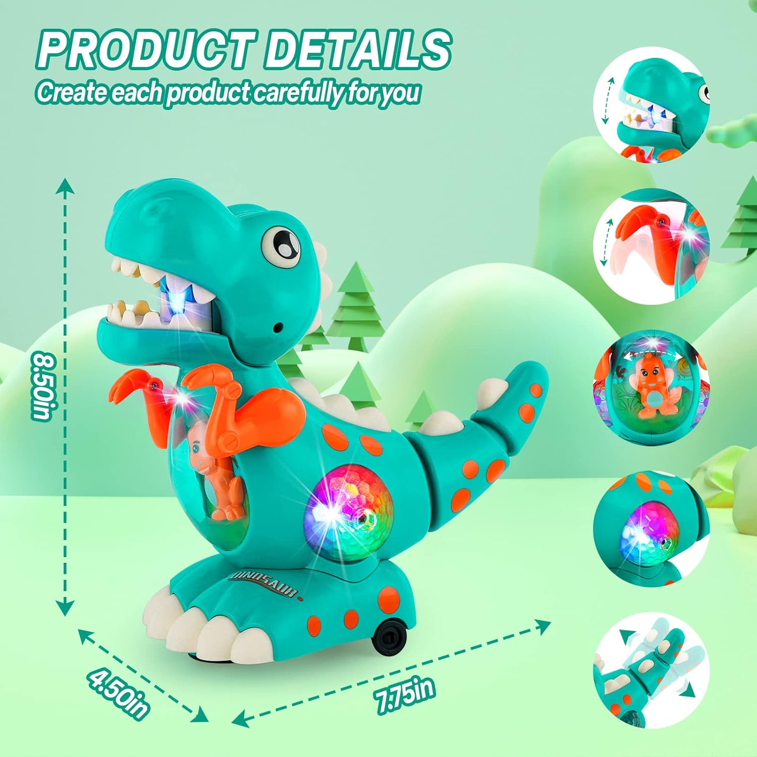 Juguete de dinosaurio para bebés que gatea