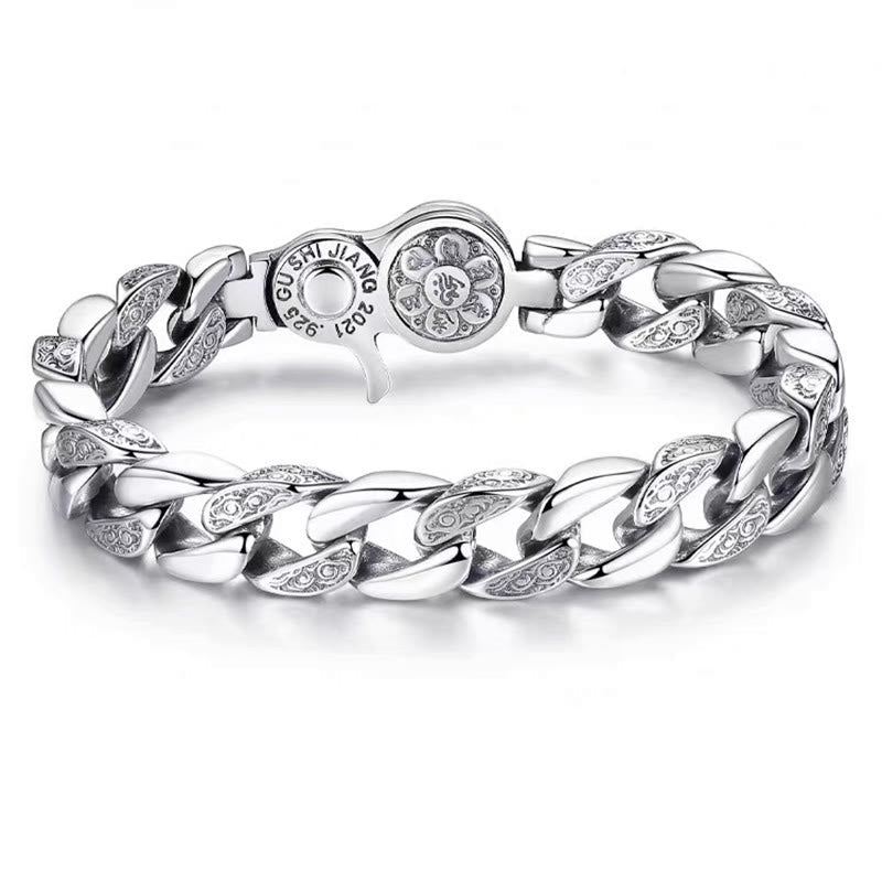 Buddha Stones Tibet Om Mani Padme Hum Double Dorje Vajra Creativity Bracelet Bracelet BS 4