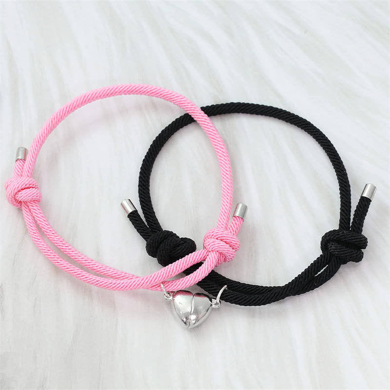 2Pcs Love Magnetic Couple String Strength Bracelet Bracelet BS 12