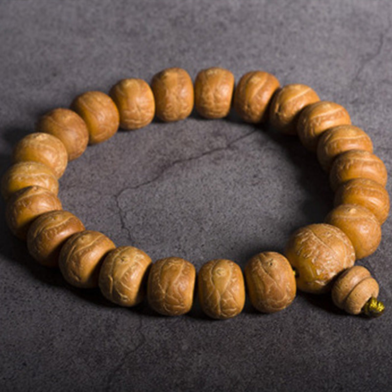 Buddha Stones Bodhi Seed Luck Auspiciousness Wrist Mala Tassel Pocket Mala Wrist Mala BS 6