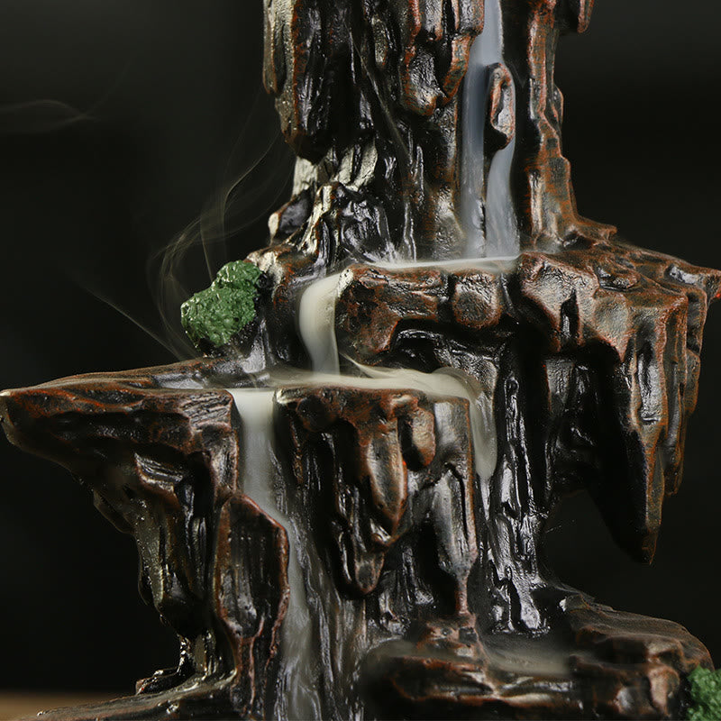 Buddha Stones Waterfall Backflow Incense Burner Mountain Tower Incense Holders Incense Burner BS 3