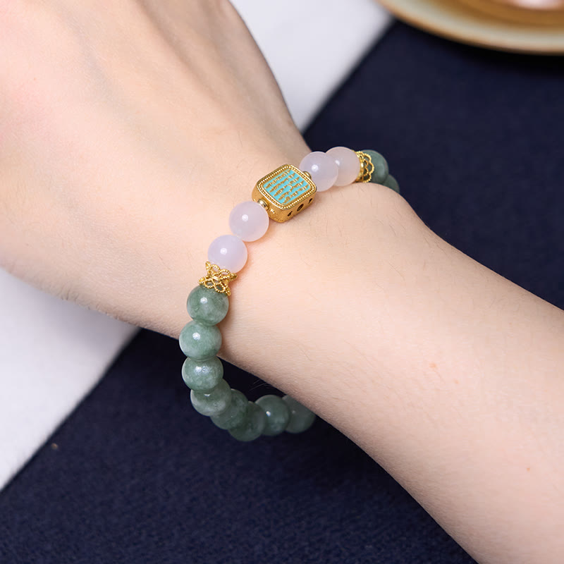 Foviel fördern neue Anfänge Minze Green Jade Armband Tangle Bundle