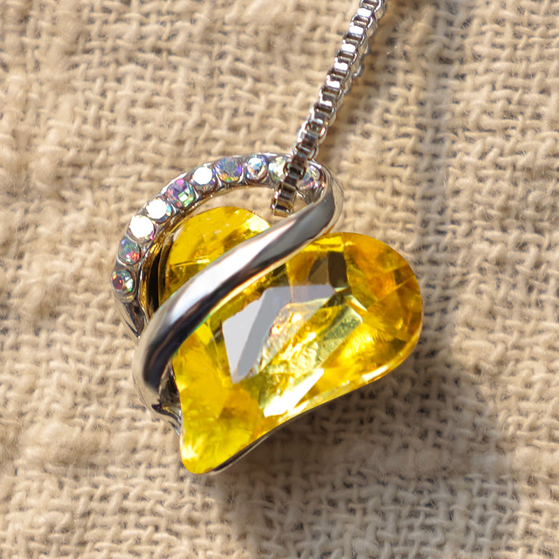 Buddha Stones Love Heart Birthstone Healing Energy Necklace Pendant Necklaces & Pendants BS 38