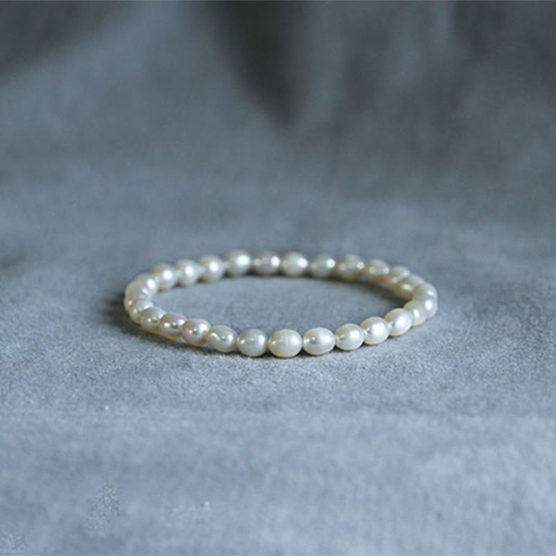 Buddha Stones Natural Pearl Healing Beaded Bracelet Bracelet BS 12