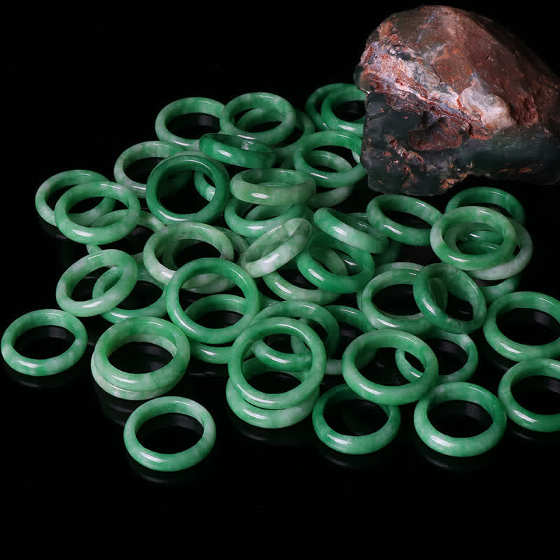 Buddha Stones Jade Abundance Luck Ring Rings BS 2