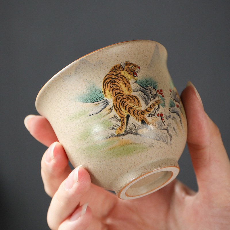 Buddha Stones 12 Chinese Zodiac Ceramic Teacup Kung Fu Tea Cup 130ml Cup BS 7